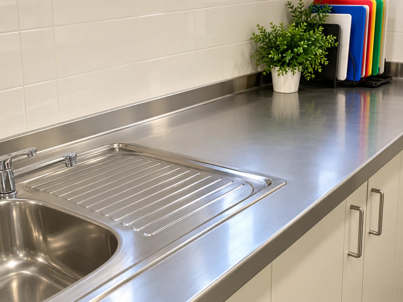 Illustrative childcare kitchen surface after professional cleaning in Melbourne