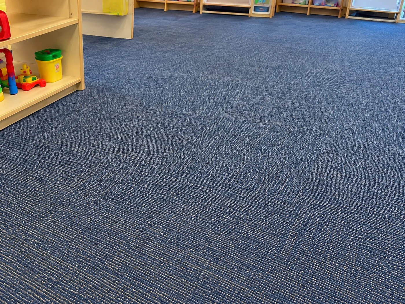 Illustrative kindergarten carpet after professional cleaning in Melbourne